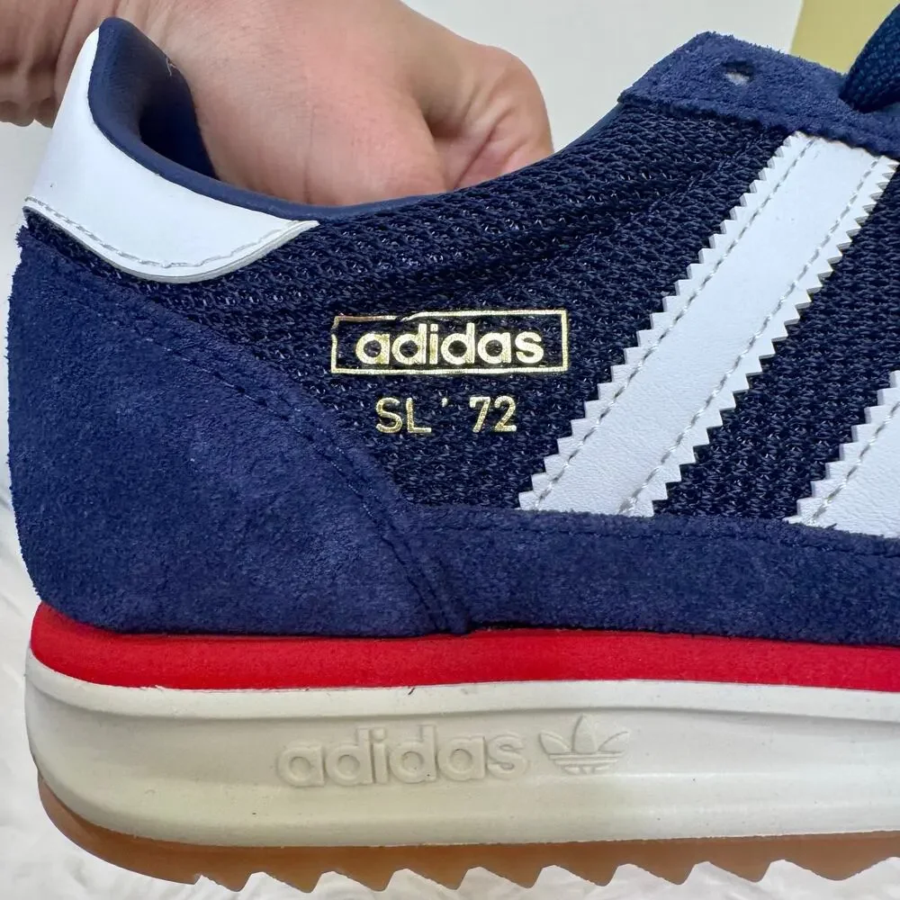 Adidas SL 72 RS Retro Sneakers Blue Red White JQ9797 Patriotic Americana Men 7.5